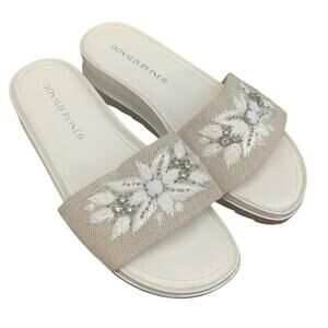 DJP Donald J. Pliner White Slides SZ 6.5 M